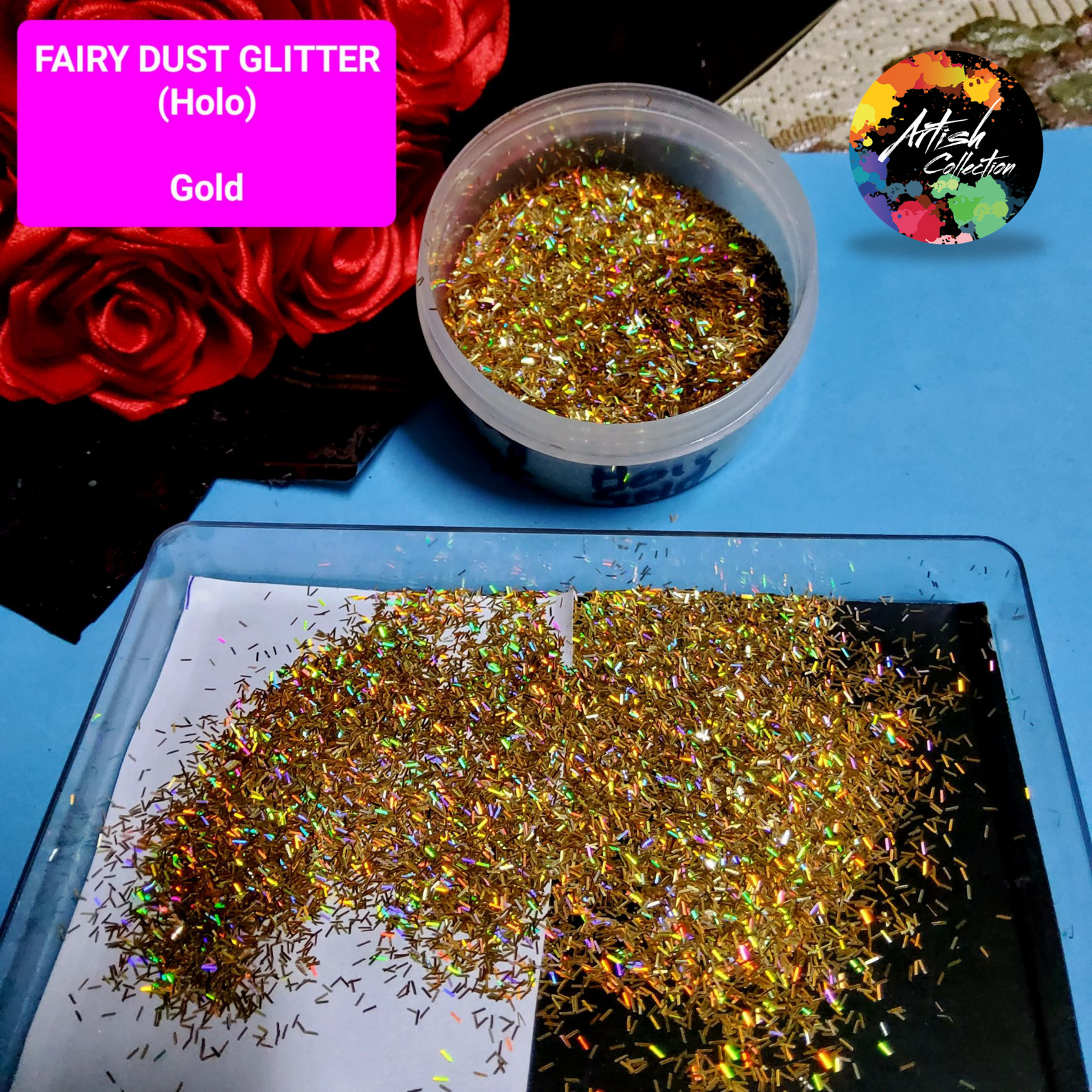 3d pink holo chunk glitter – medium | 20g (copy)