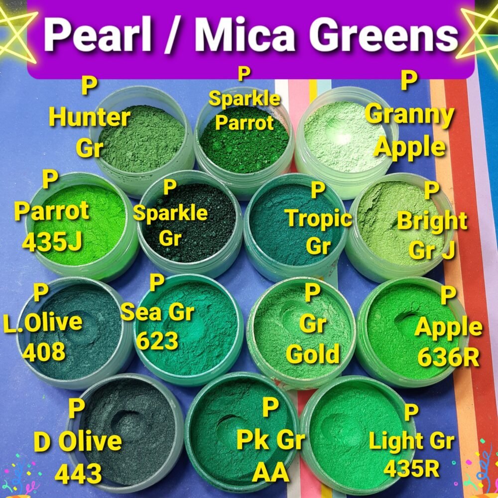 pearl/mica powder colors