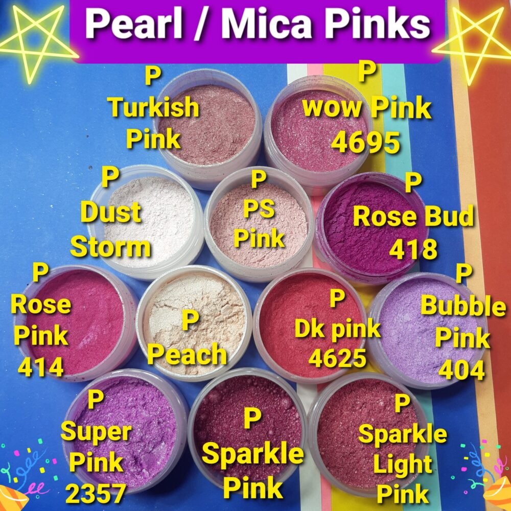 pearl/mica yellow powder colors (6 colors 15g each)