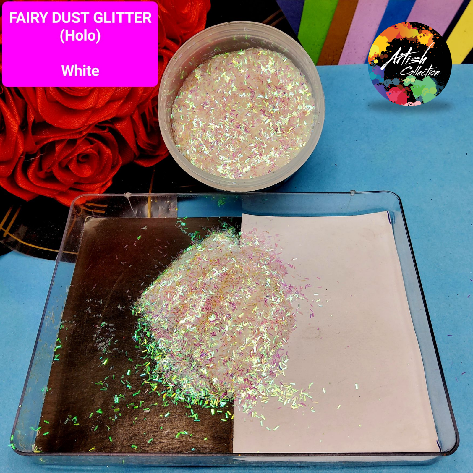 3d pink holo chunk glitter – medium | 20g (copy)
