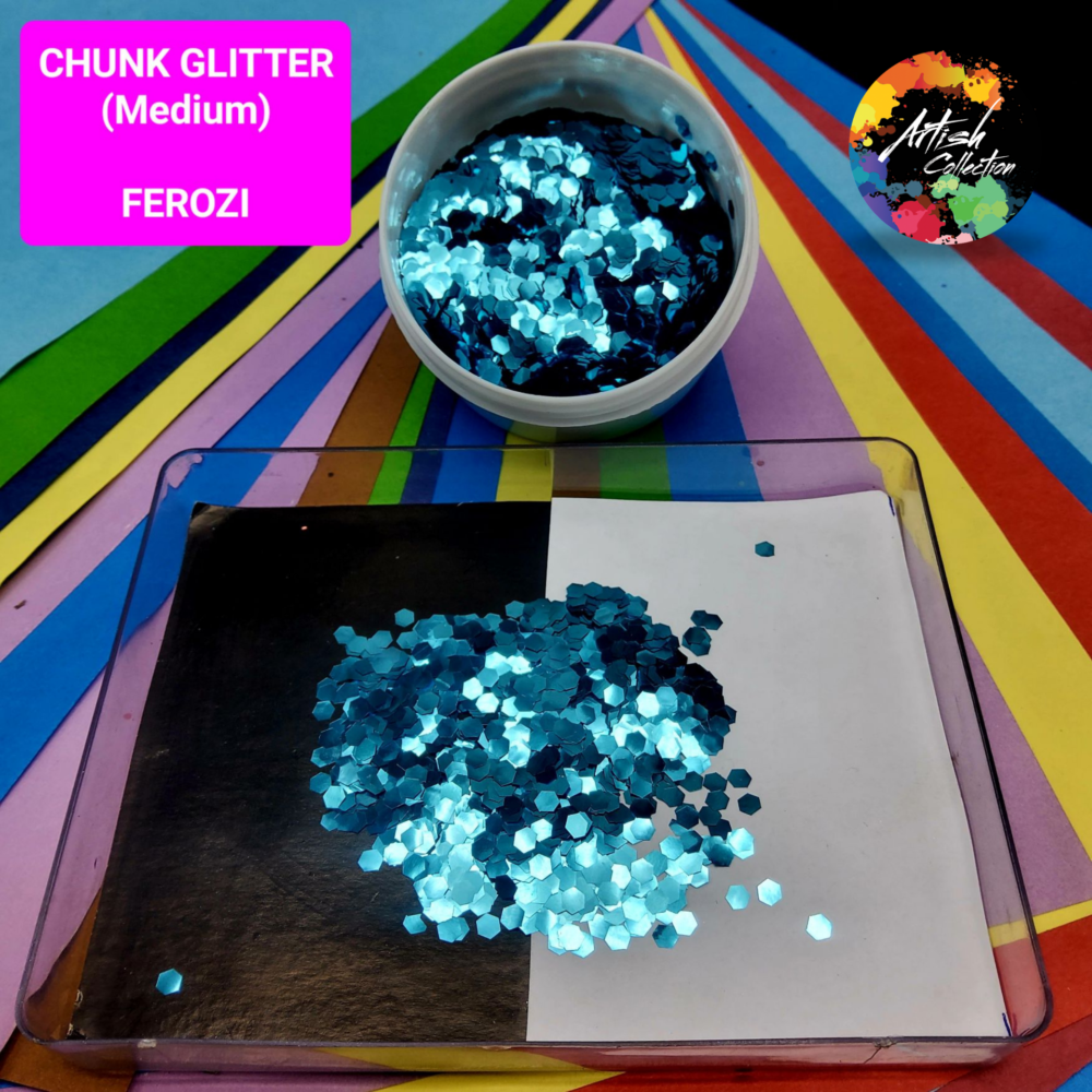 glitter chunk large silver holo (20g) (copy)