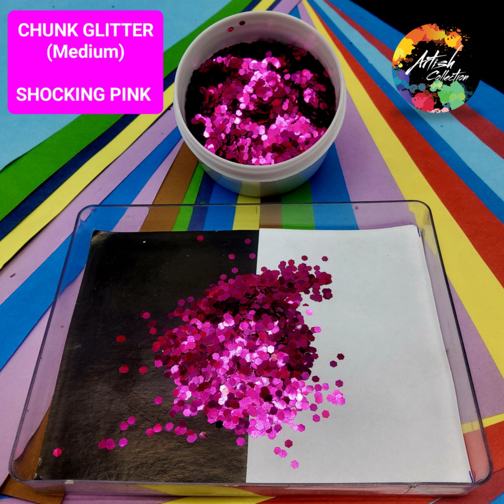 glitter chunk large silver holo (20g) (copy)