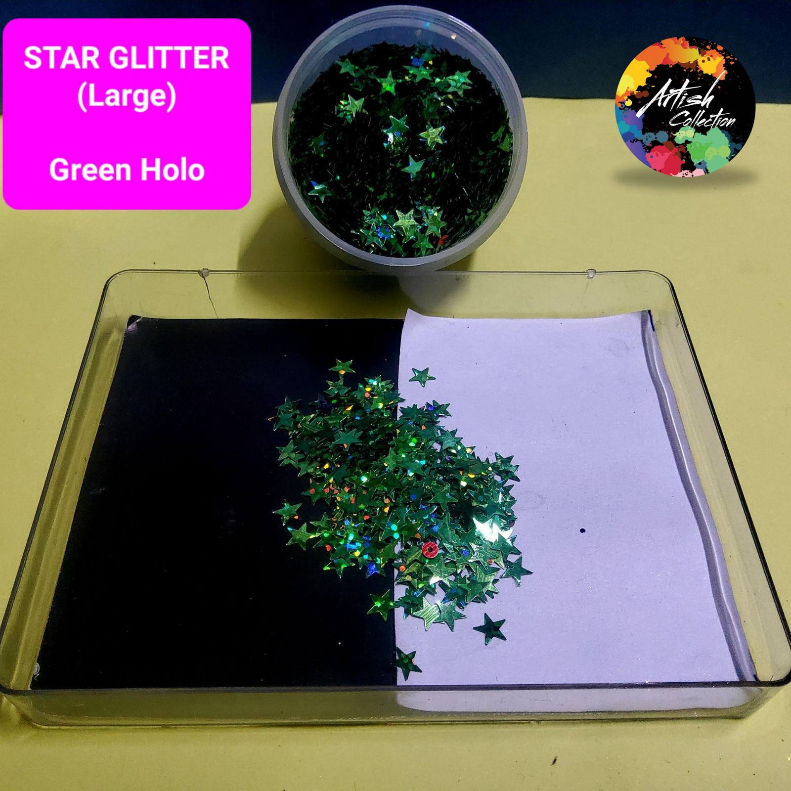 purple holo star glitter small | 20g (copy)