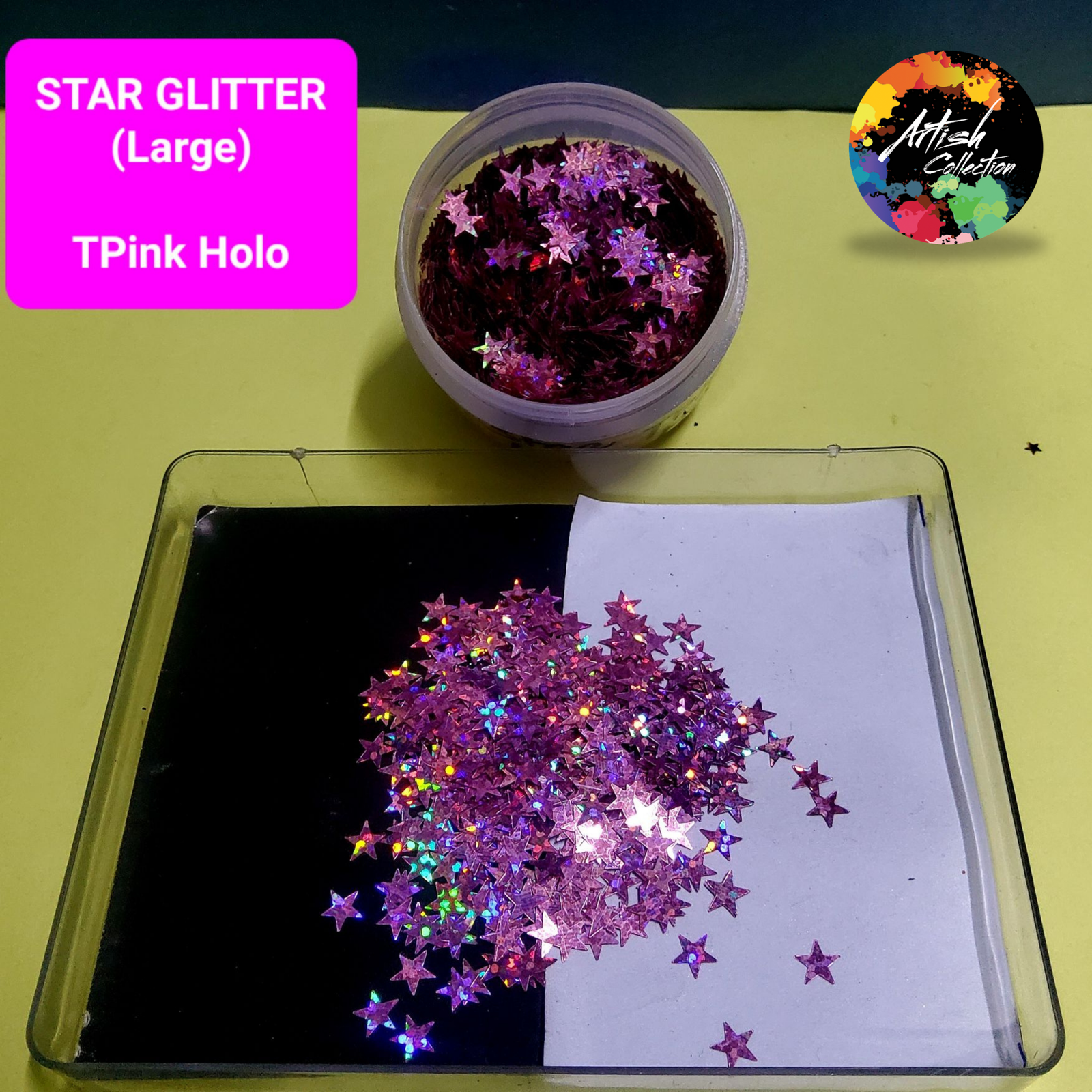 purple holo star glitter small | 20g (copy)