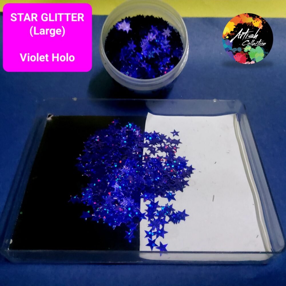 purple holo star glitter small | 20g (copy)