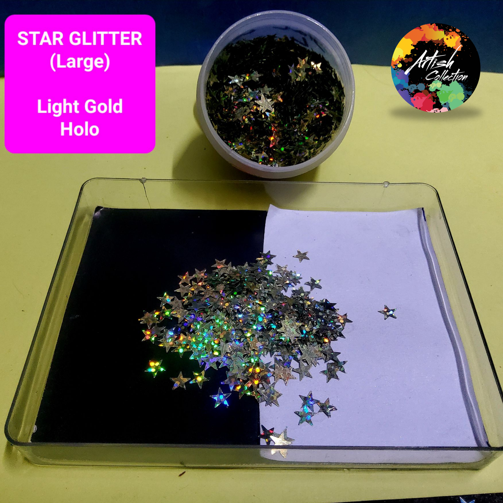 purple holo star glitter small | 20g (copy)