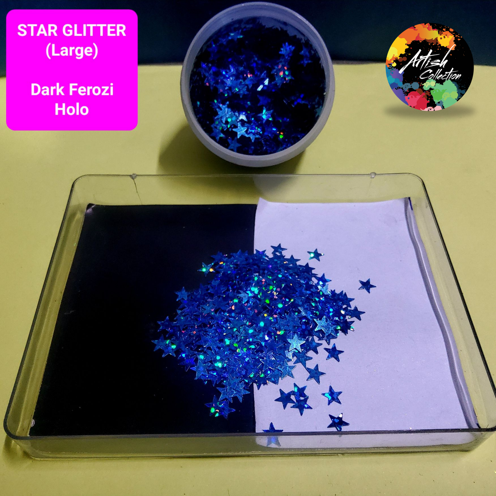 purple holo star glitter small | 20g (copy)