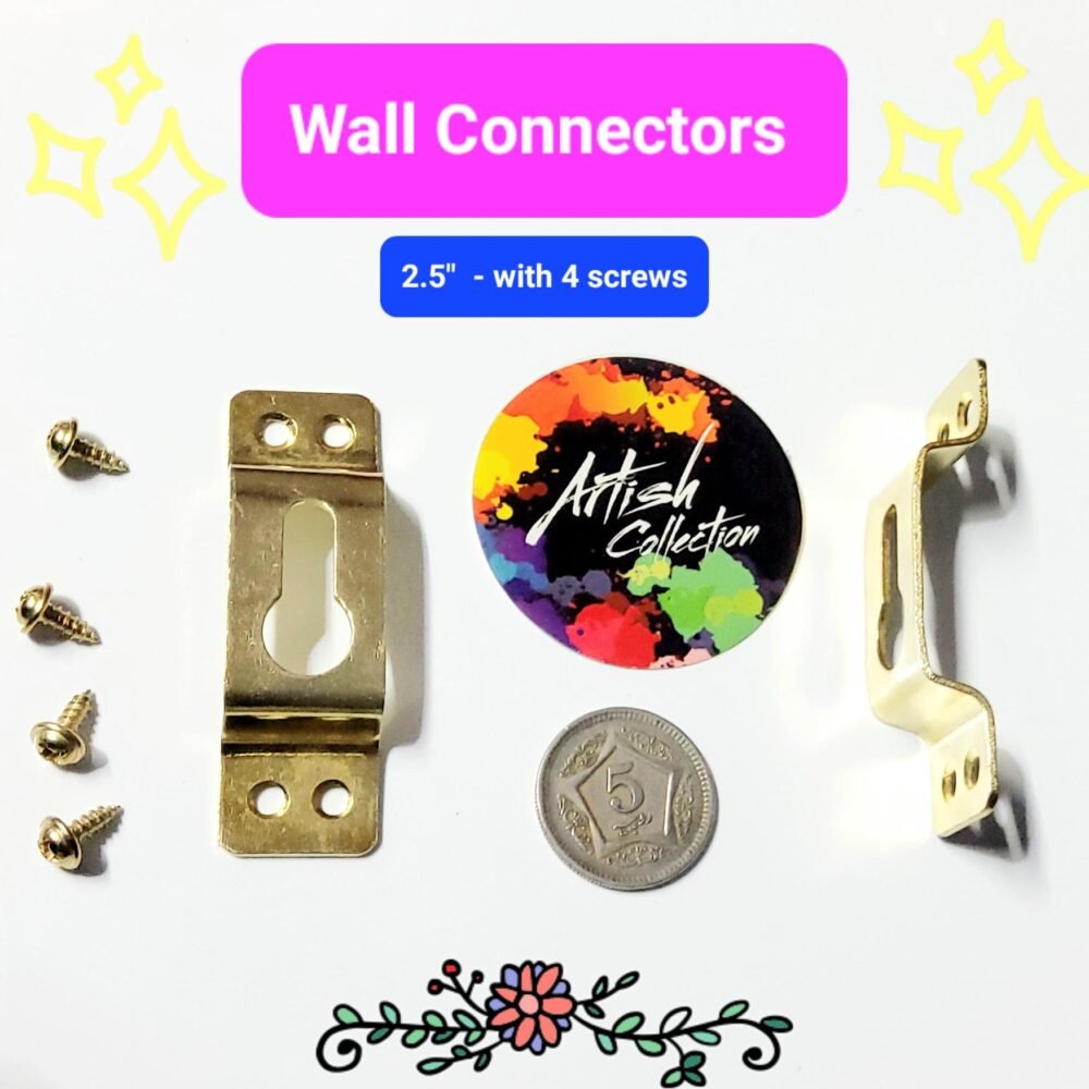 heavy duty gold wall connectors (2.5")