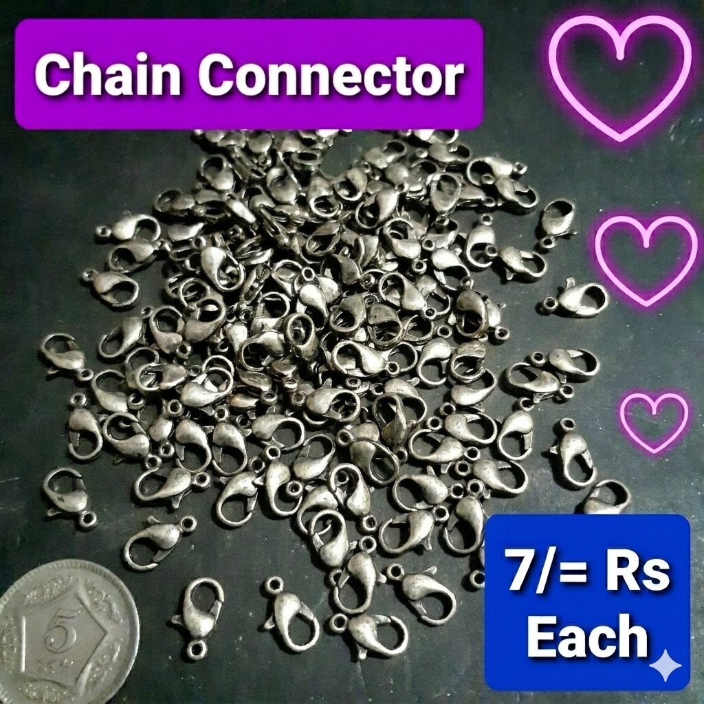 silver lobster claw clasps chain connectors (copy)