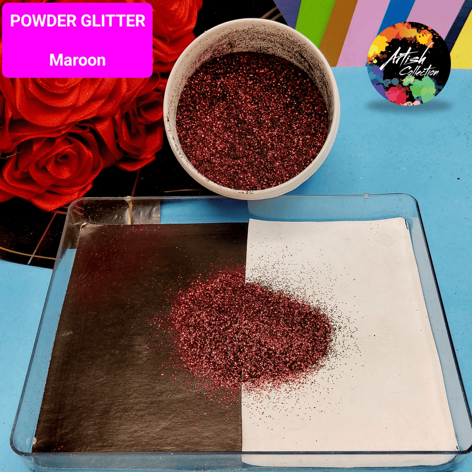 violet multi holo star glitter large | 20g (copy)