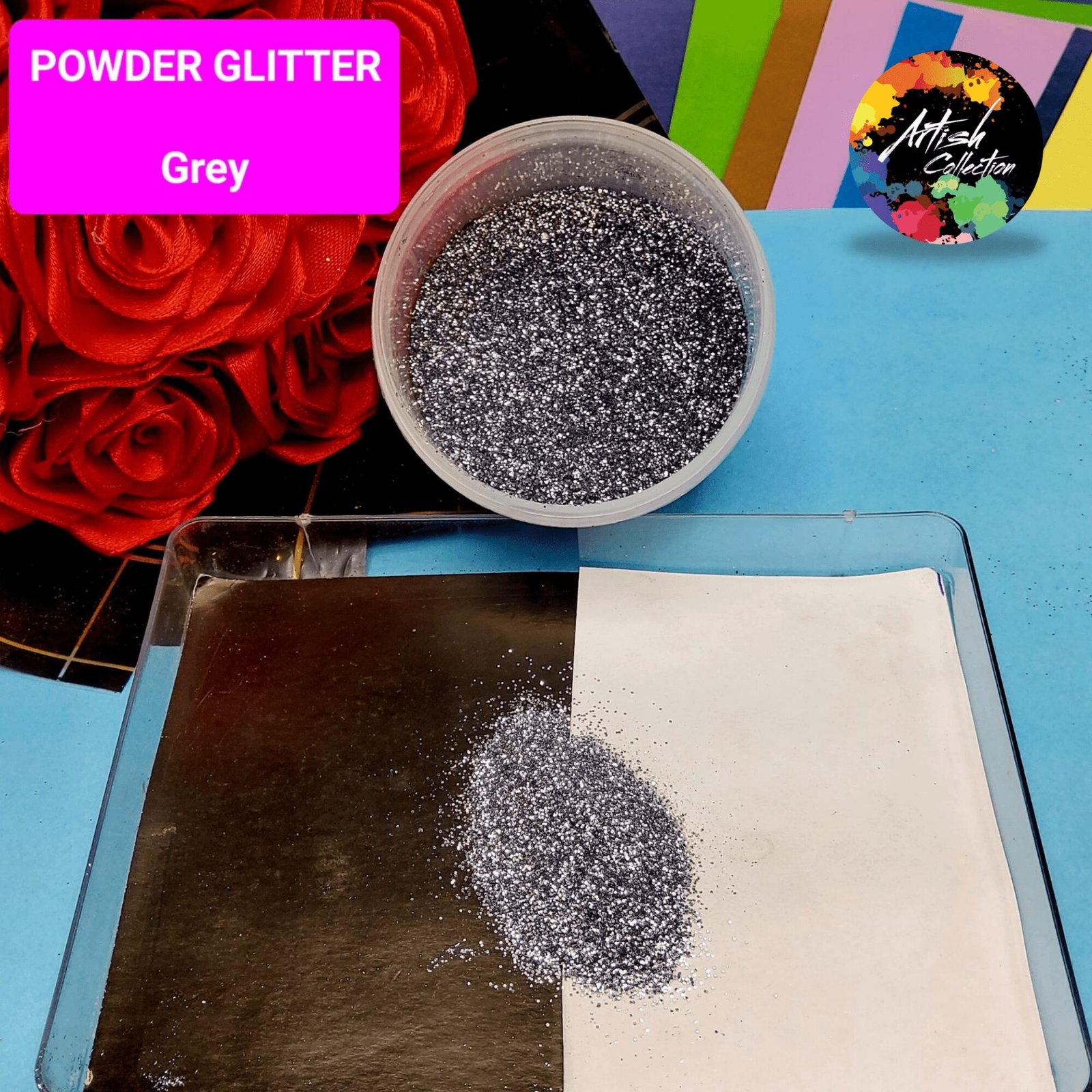 violet multi holo star glitter large | 20g (copy)