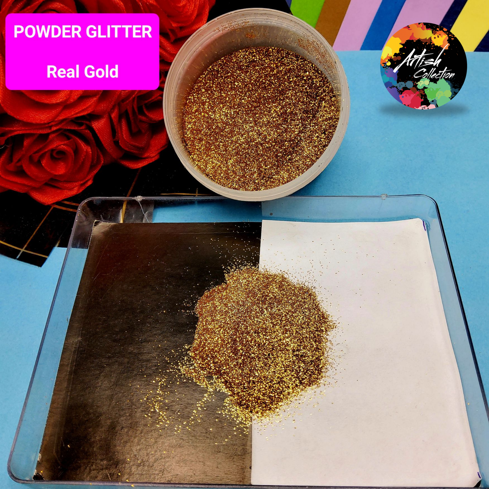 violet multi holo star glitter large | 20g (copy)
