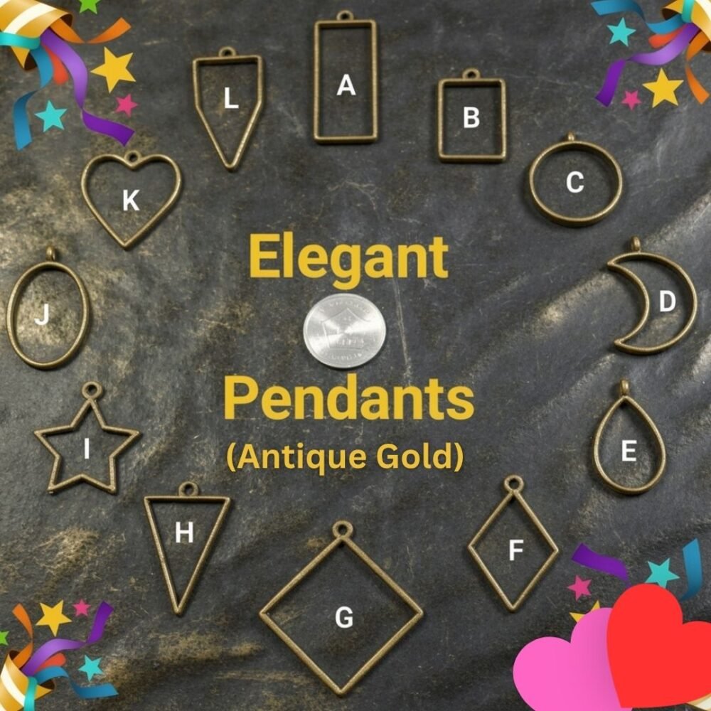 antique elegant bezel pendant (70rs each)