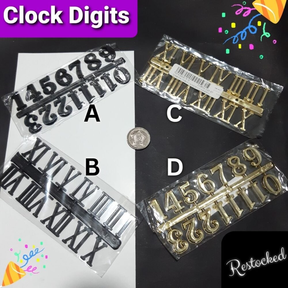 Premium DIY Clock Digits Set