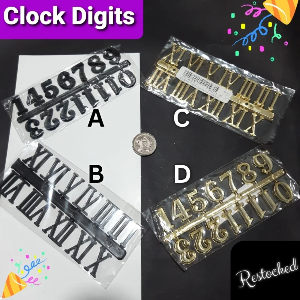 Premium DIY Clock Digits Set