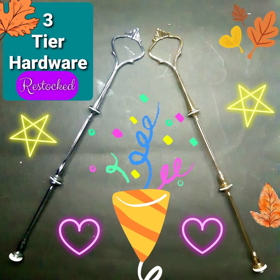 Three Tier Rods - Golden & Silver